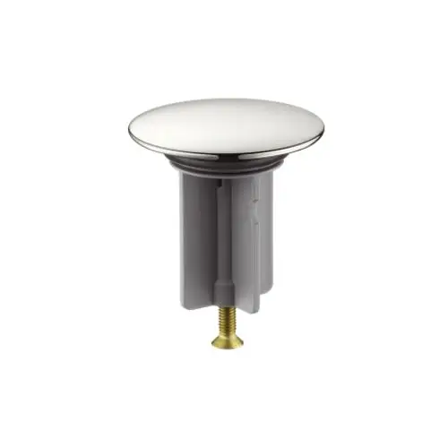 Hansgrohe Stopfen für ein WT-Ventil in Chrom-Optik. Der Stopfen hat eine runde, flache Oberfläche und eine befestigte Halterung.